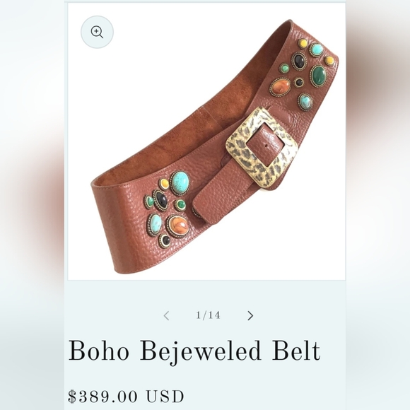 Leatherock Bejeweled Boho belt - Picture 8 of 10